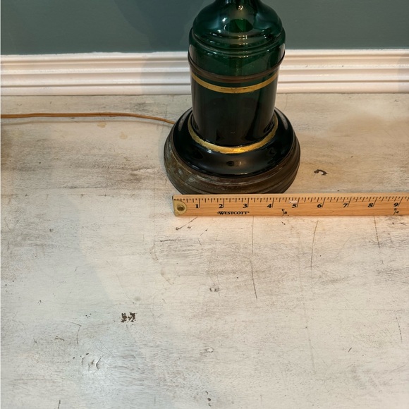 Pair of blown glass first quarter 20th century emerald green decoration w gilt - Picture 9 of 9